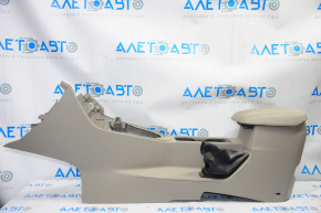 Central console with armrest and cup holders for Ford Focus mk3 15-18 rest, gray