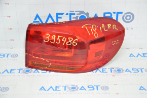 Lamp outer wing right VW Tiguan 12-17 rest cracks in glass, air along edge