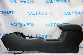 Console center armrest and cup holders Jeep Compass 17-21 leather black, scratches