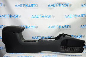 Console center armrest and cup holders Jeep Compass 17-21 leather black, scratches