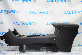 Central console armrest and cup holders Mitsubishi Outlander 14-21 black, rubber, riveted, scratches