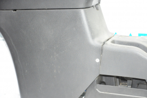 Central console armrest and cup holders Mitsubishi Outlander 14-21 black, rubber, riveted, scratches