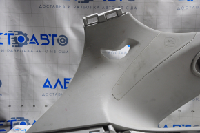 Rear pillar trim left Acura MDX 14-20 gray under the tweeter, broken crepe, scratches, plastic turned white