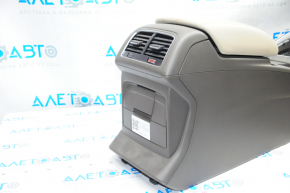 Central console armrest and cup holders Audi Q5 8R 09-17 dark beige with beige