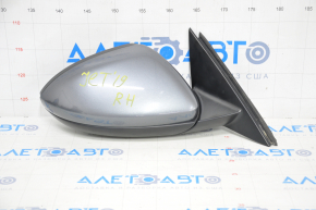 Side mirror right VW Jetta 19-24 5+2 pins, BSM, heated, graphite