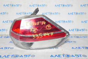 Light outer wing right Nissan Rogue 14-16 water damage, chipped corner