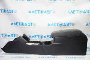 Console central armrest Subaru Outback 15-19 leather, black, scratches