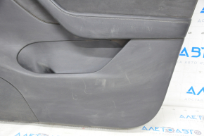 Door trim card front right Tesla Model Y 20-25 leather black, without backlight, with suede insert with window lift control with door opening button dented tear scratches under chemical