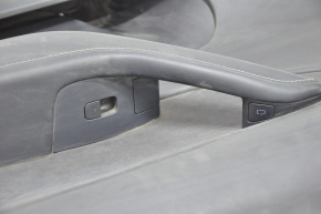 Door trim card front right Tesla Model Y 20-25 leather black, without backlight, with suede insert with window lift control with door opening button dented tear scratches under chemical