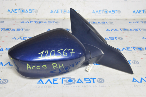Side mirror right assembly Honda Accord 13-17 3 pins, blue
