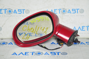 Left side mirror assembly for Dodge Challenger 09-12, 3-pin, red