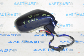 Right side mirror complete Lexus LS460 07-09 prerest 14 pins, dark blue