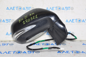 Side mirror right assembly Lexus RX350 RX450h 10-12 14 pins, auto-dimming, turn signal, graphite