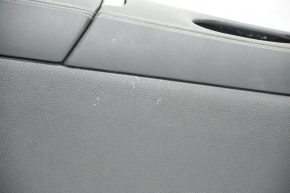 Console center armrest and cup holders Infiniti QX50 19-25 leather, black, scratches