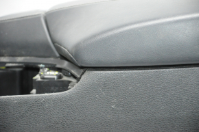 Console center armrest and cup holders Infiniti QX50 19-25 leather, black, scratches
