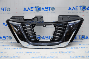 Radiator grill grill Nissan Rogue 17-18 for camera, for radar, for square emblem, without emblem