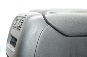 Console central armrest Nissan Pathfinder 13-20 black leather, scratches