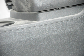 Central console armrest and cup holders Kia Optima 14-15 rest, black leather, under rear row air vents, scratches