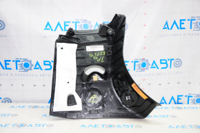 Rear pillar trim 3rd row right Ford Explorer 11-19 black with hook, plastic turned white, scratches