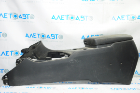 Central console armrest and cup holders Kia Optima 14-15 rest black leather, scratches, dry cleaning