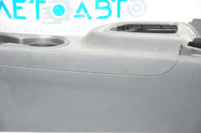 Console center armrest and cup holders Dodge Dart 13-16 black, leather, white stitching, scratches