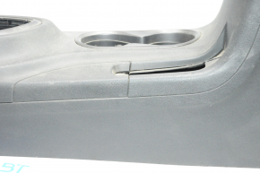 Console center armrest and cup holders Dodge Dart 13-16 black, leather, white stitching, scratches