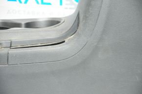 Central console armrest and cup holders Dodge Dart 13-16 black, leather, black stitching, scratches, without plugs