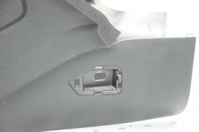 Central console armrest and cup holders Ford Escape MK3 13-16 black leather, scratches, without plugs