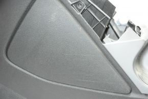 Central console armrest and cup holders Ford Escape MK3 13-16 black leather, scratches, without plugs