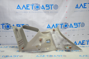 Upper left rear pillar trim Ford Fiesta 11-19 5d under belt gray, plastic turned white, scratches