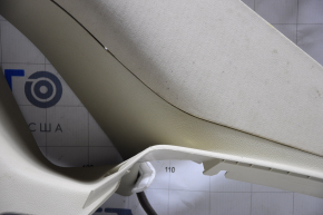 Upper right rear pillar trim Lincoln MKZ 13-16 beige, complete, for re-upholstery, plastic turned white