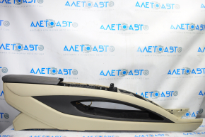 Central console armrest Lincoln MKZ 13-16 beige leather, dry cleanable