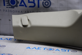 Lower right rear pillar trim Lincoln MKZ 13-15 beige, broken crepe, whitened plastic