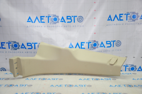 Lower left rear pillar trim Lincoln MKZ 13-16 beige, broken crepe, whitened plastic