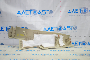 Lower left rear pillar trim Lincoln MKZ 13-16 beige, broken crepe, whitened plastic