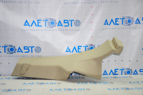 Rear pillar trim lower left Ford Fusion mk5 13-20 beige, broken crepe, whitened plastic