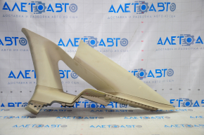 Upper right rear pillar trim Ford Fusion mk5 13-16 beige, broken crepe, scratches, whitened plastic