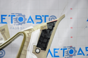 Upper right rear pillar trim Ford Fusion mk5 13-16 beige, broken crepe, scratches, whitened plastic