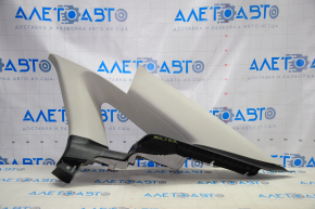 Upper right rear pillar trim Ford Fusion mk5 13-16 gray with black trim, plastic turned white, scratch