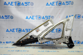 Upper right rear pillar trim Ford Fusion mk5 13-16 gray with black trim, plastic turned white, scratch