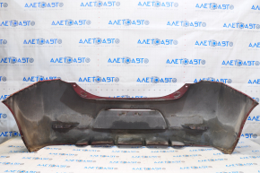 Rear bumper bare Nissan Leaf 13-17 red, minor scratches, broken fasteners