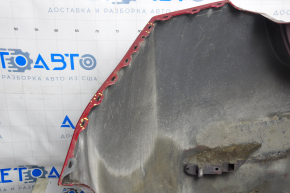 Rear bumper bare Nissan Leaf 13-17 red, minor scratches, broken fasteners