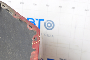 Rear bumper bare Nissan Leaf 13-17 red, minor scratches, broken fasteners