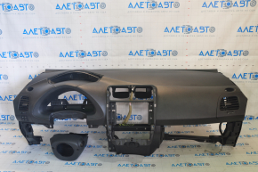 Torpedo front panel with AIRBAG Nissan Leaf 11-17 black, without overlay