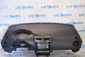 Torpedo front panel with AIRBAG Nissan Leaf 11-17 black, without overlay