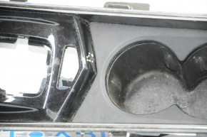 Center console trim with cup holders Cadillac ATS 13- black, scratches, worn