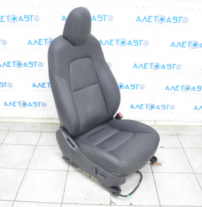 Tesla Model 3 18 passenger seat - black leather, no airbag, electric, water damage, motors not working