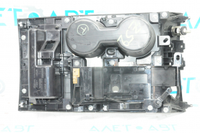 Center console trim with cup holders Nissan Murano z52 15-17 prerest gray, for heated seats, pocket mechanism broken