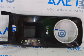 Gear shifter cover with pocket Nissan Leaf 13-17 black, for polishing, breakage of fasteners