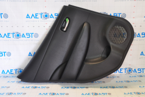 Door trim card rear left Nissan Leaf 13-17 black, armrest leather, tears, scratches